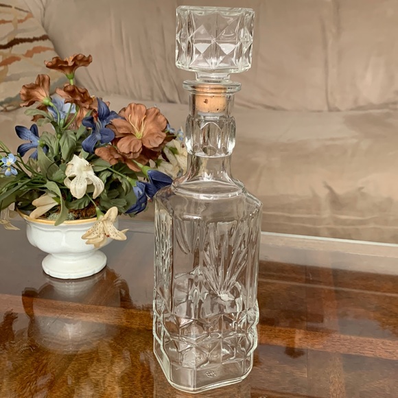 Depositata Liquor Decanter Italian Glass Cork Stopper Vintage Spirits Bottle - Picture 1 of 7